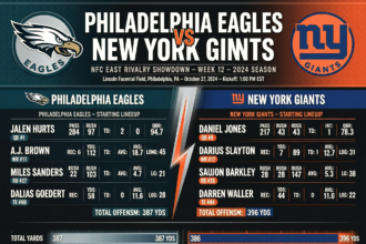 philadelphia eagles vs new york giants match player stats